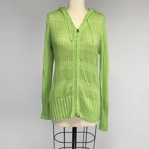 NWT Lime Green Cardigan with Hood